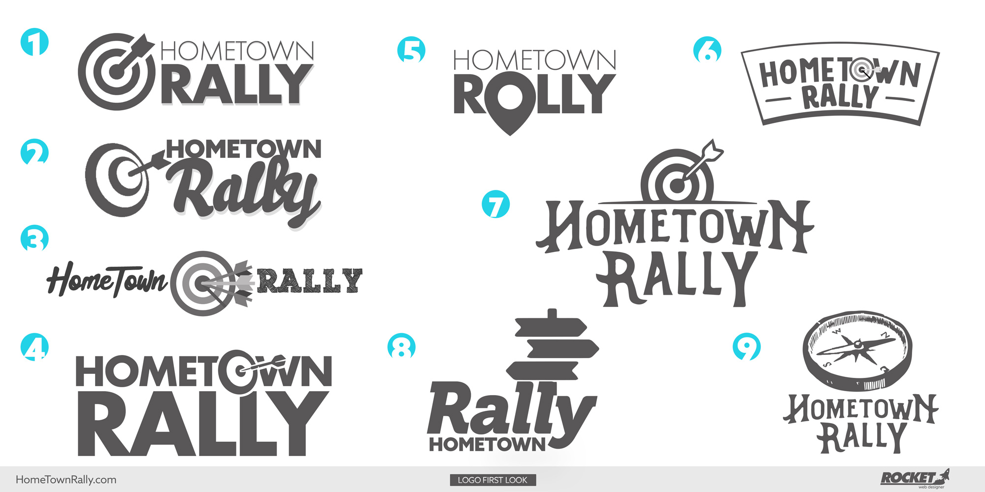 Branding & Logo Design 13 logo hometownrallly first look - Professional Website Design Company
