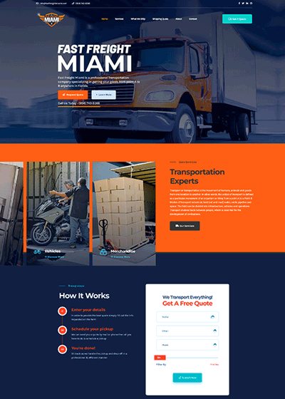 Web Design 4 Trucking Web Design