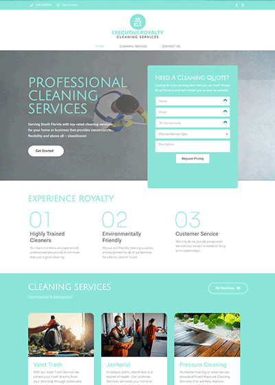 Web Design 5 Cleaning Company Web Design