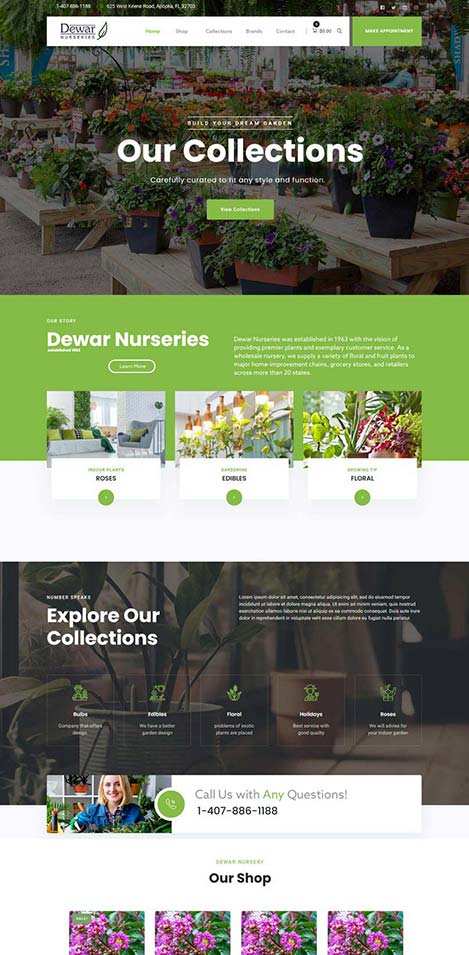 Plant Nursery Website Design - Rocket Web Designer