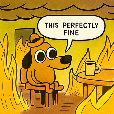 Why Is My Web Designer Not Responding - perfectly fiine meme