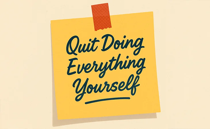 Why DIY is Killing Your Business - personal sticky note