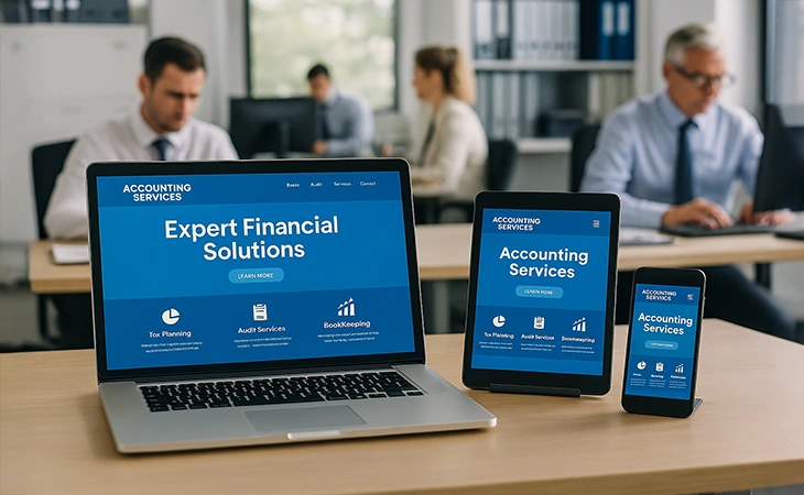 Accountant website redesign for established businesses