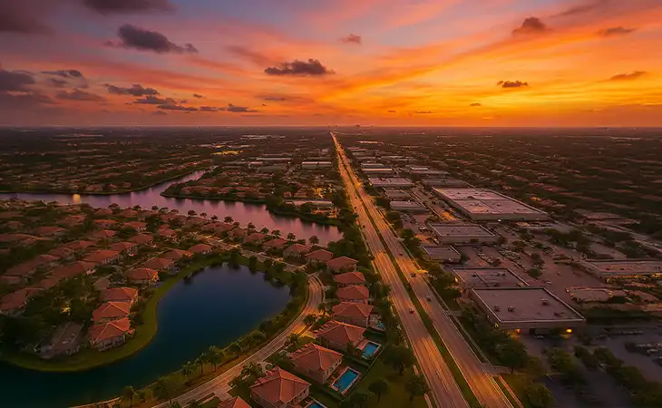 Aerial Shot of Pembroke Pines - Pembroke Pines Website Costs in 2025-1x
