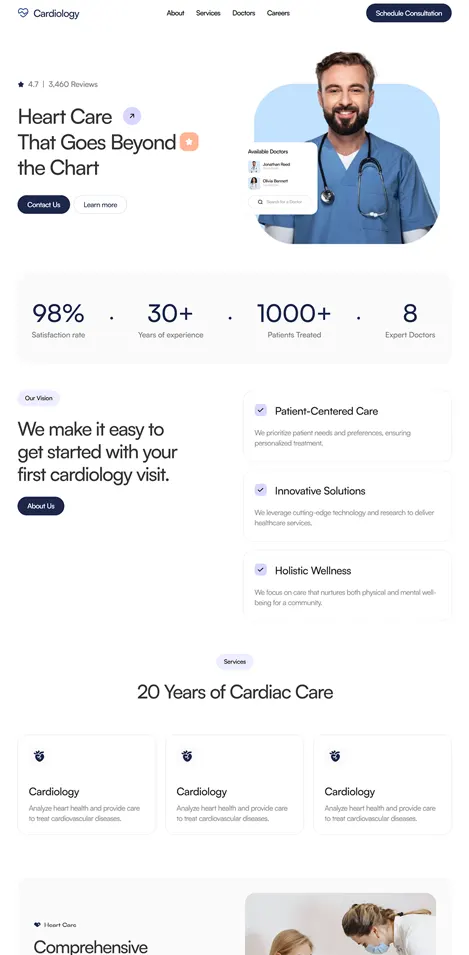 Cardiology Health Website