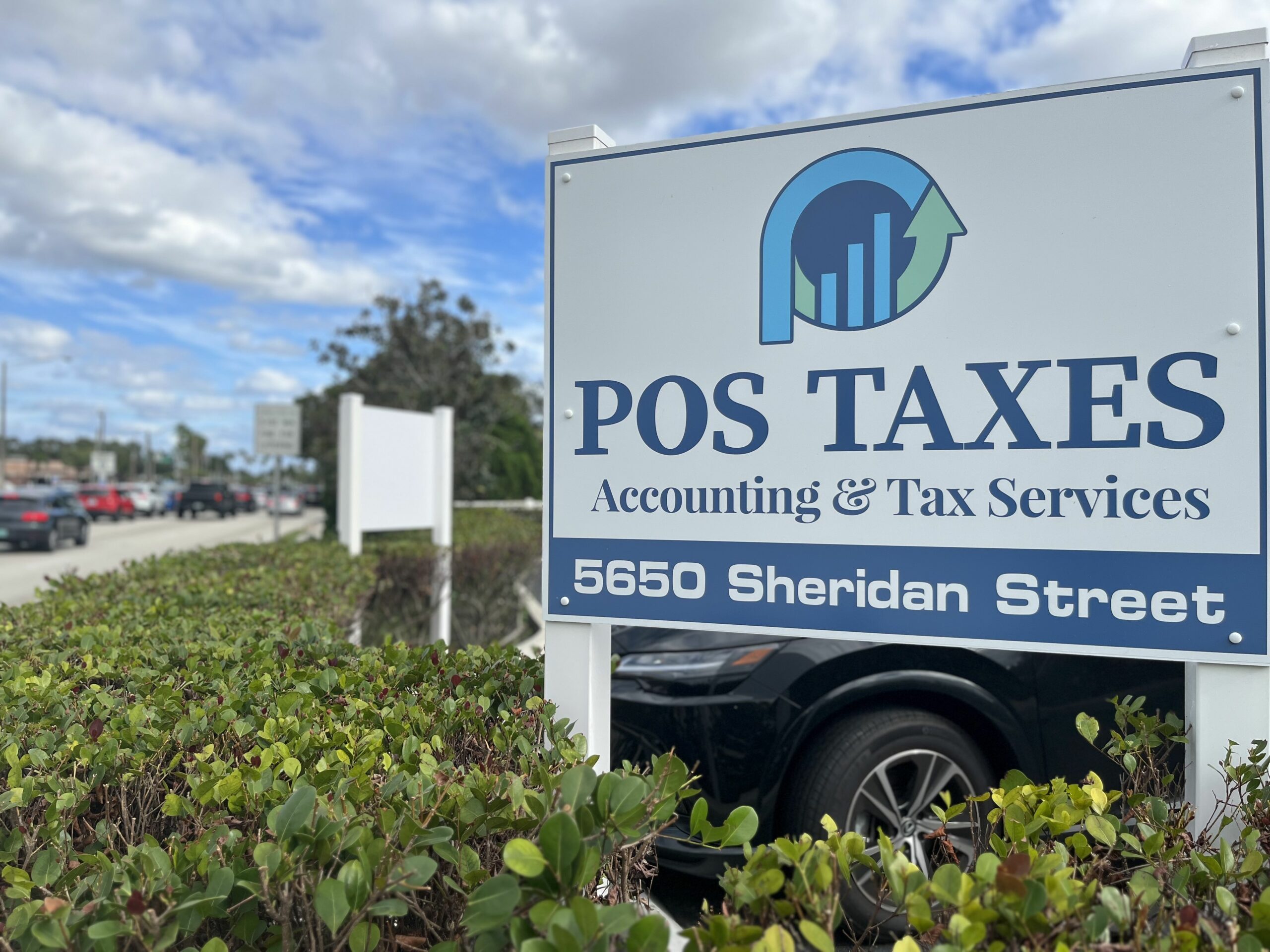 POS Taxes Sign out front