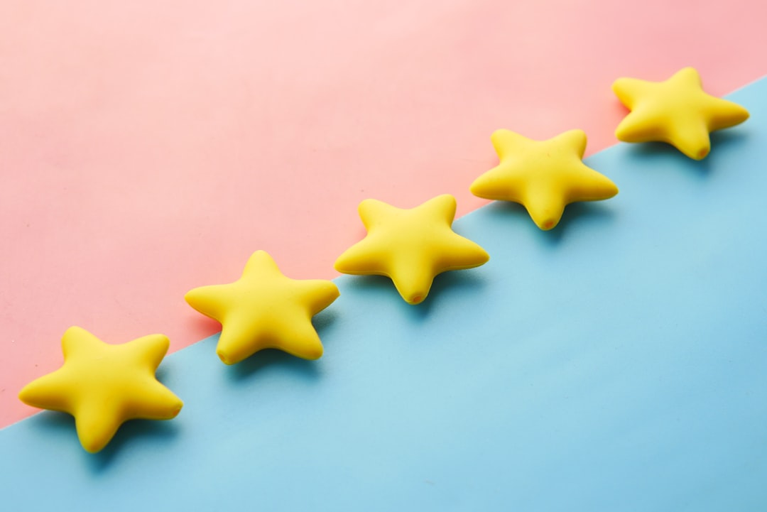Row of five star ratings representing Google Business Profile customer reviews