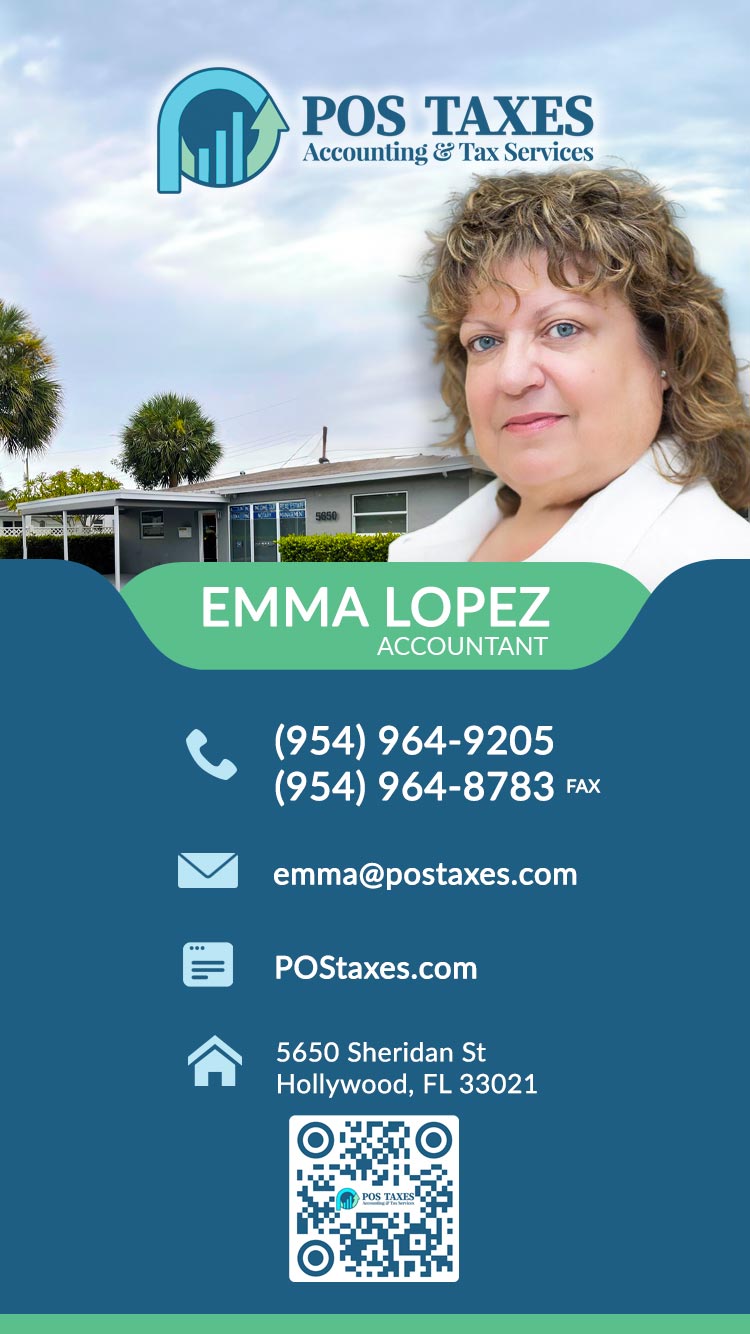 POS Taxes digital business card by Rocket Web Designer