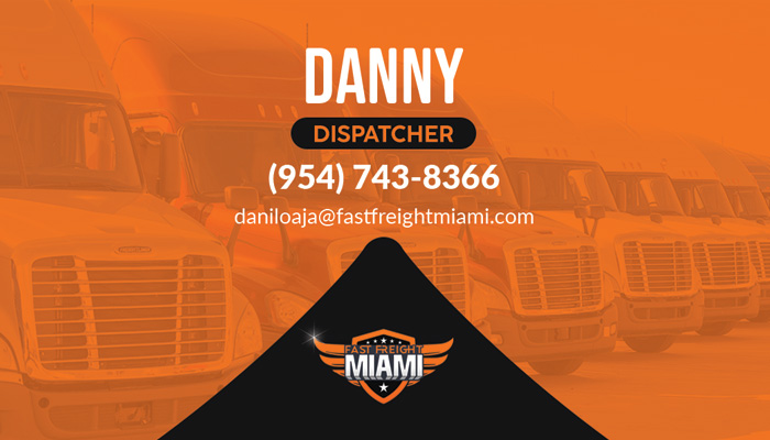 Fast Freight Miami business card back by Rocket Web Designer