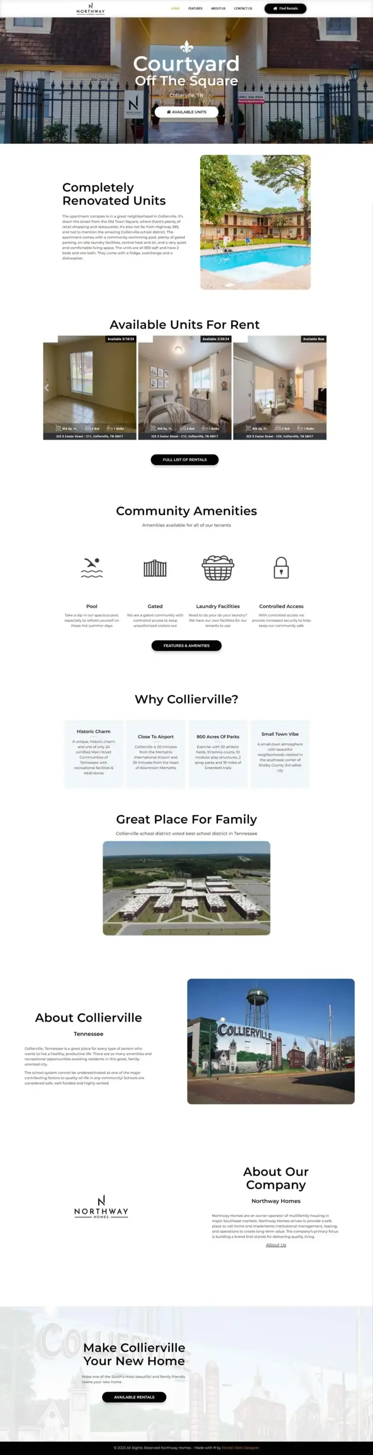 forrest cove apartments website by rocket web designer