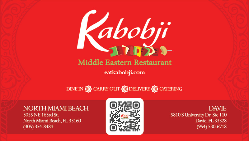 Kabobji business card back by Rocket Web Designer