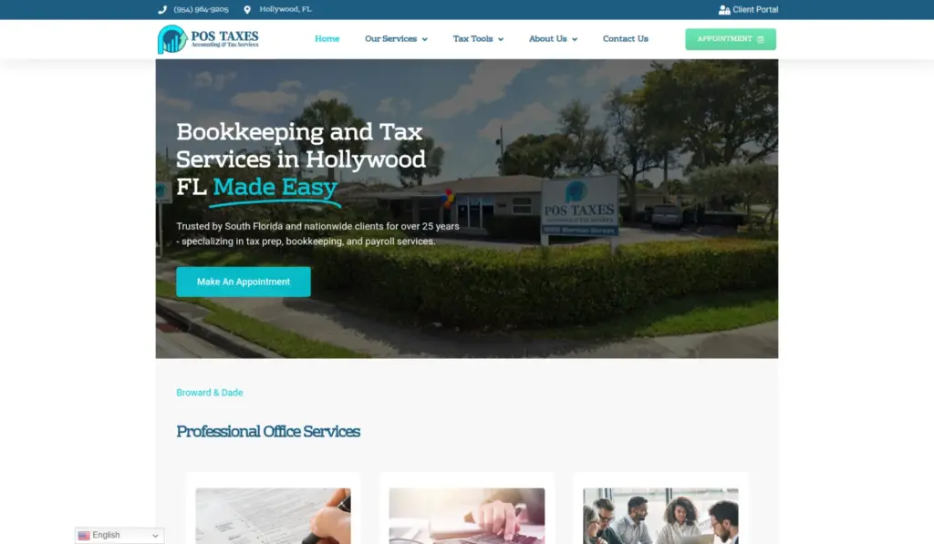 POS Taxes website by Rocket Web Designer