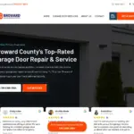 broward-master-garage hero website capture by Rocket Web Designer