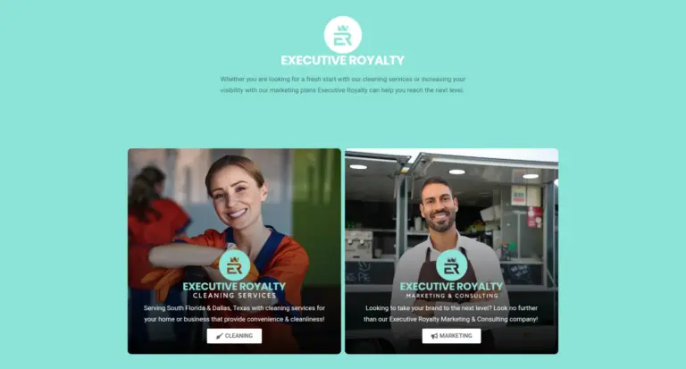 executive-royalty hero website capture by Rocket Web Designer