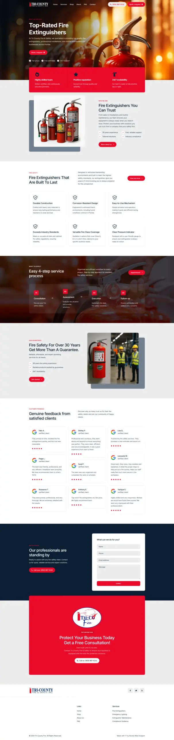 Tri-Co Fire desktop website