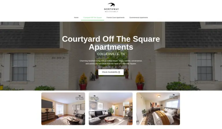 courtyard-square hero website capture by Rocket Web Designer