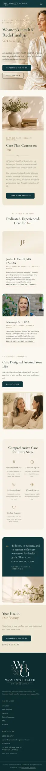womens-health-greenwich mobile website capture by Rocket Web Designer