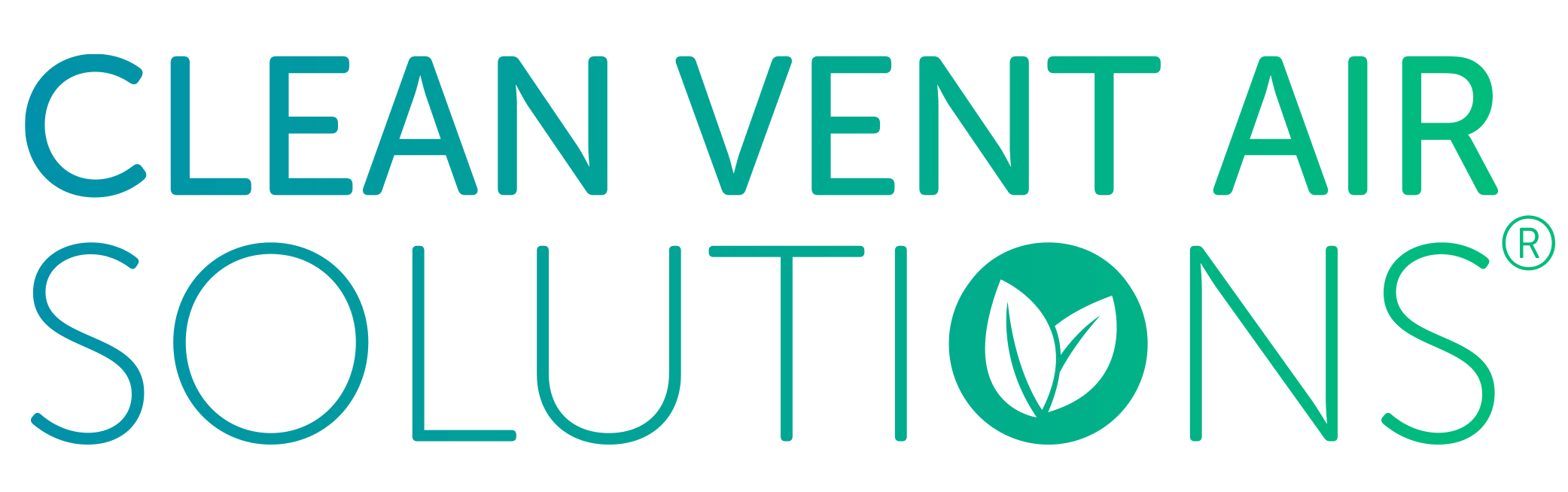 Clean Vent Air Solutions primary lockup by Rocket Web Designer