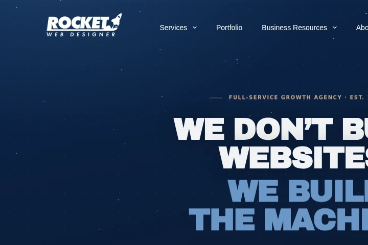 Rocket Web Designer website today