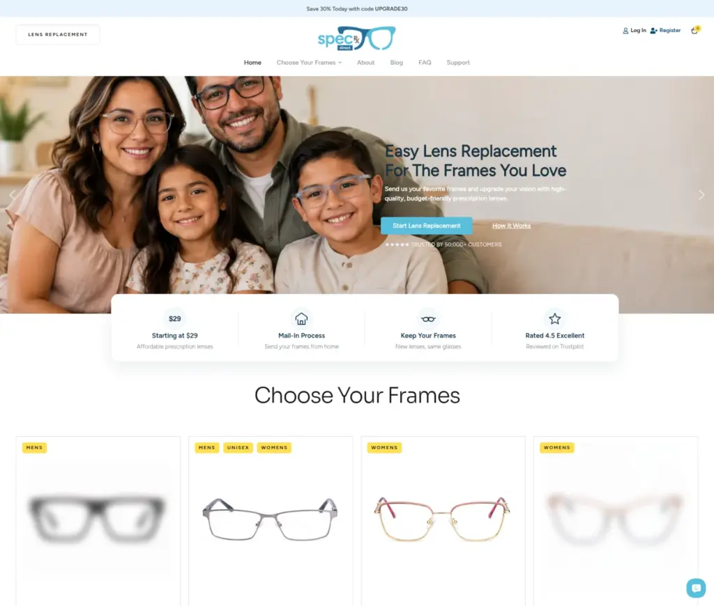 SpecRXDirect website by Rocket Web Designer