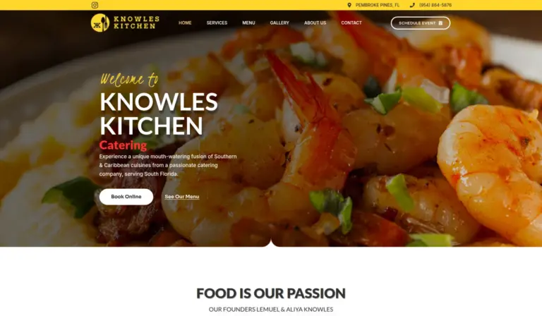 knowles website hero by Rocket Web Designer