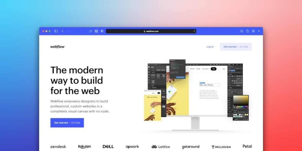 Website layout with footer section visible on a large screen