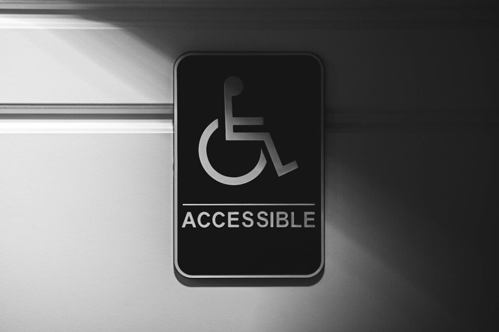 Accessibility signage representing inclusive web design